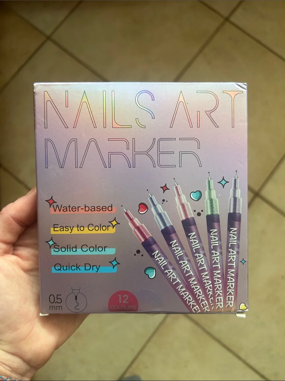 Nails Art Marker Set - Pastel Metallic Packaging